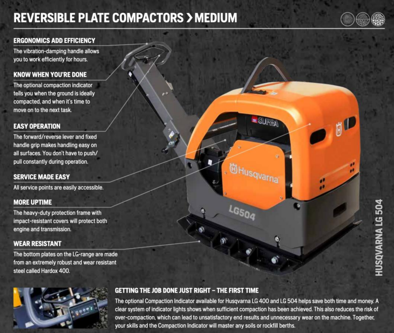 Husqvarna Reversible Plate Compactor