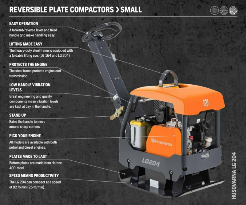 Husqvarna Reversible Plate Compactor