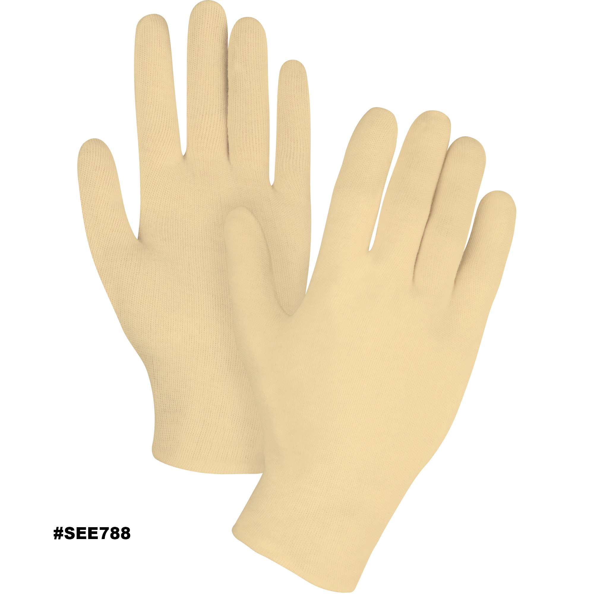 Zenith Inspection Gloves, Cotton, Hemmed Cuff, Men's Model: SEE788