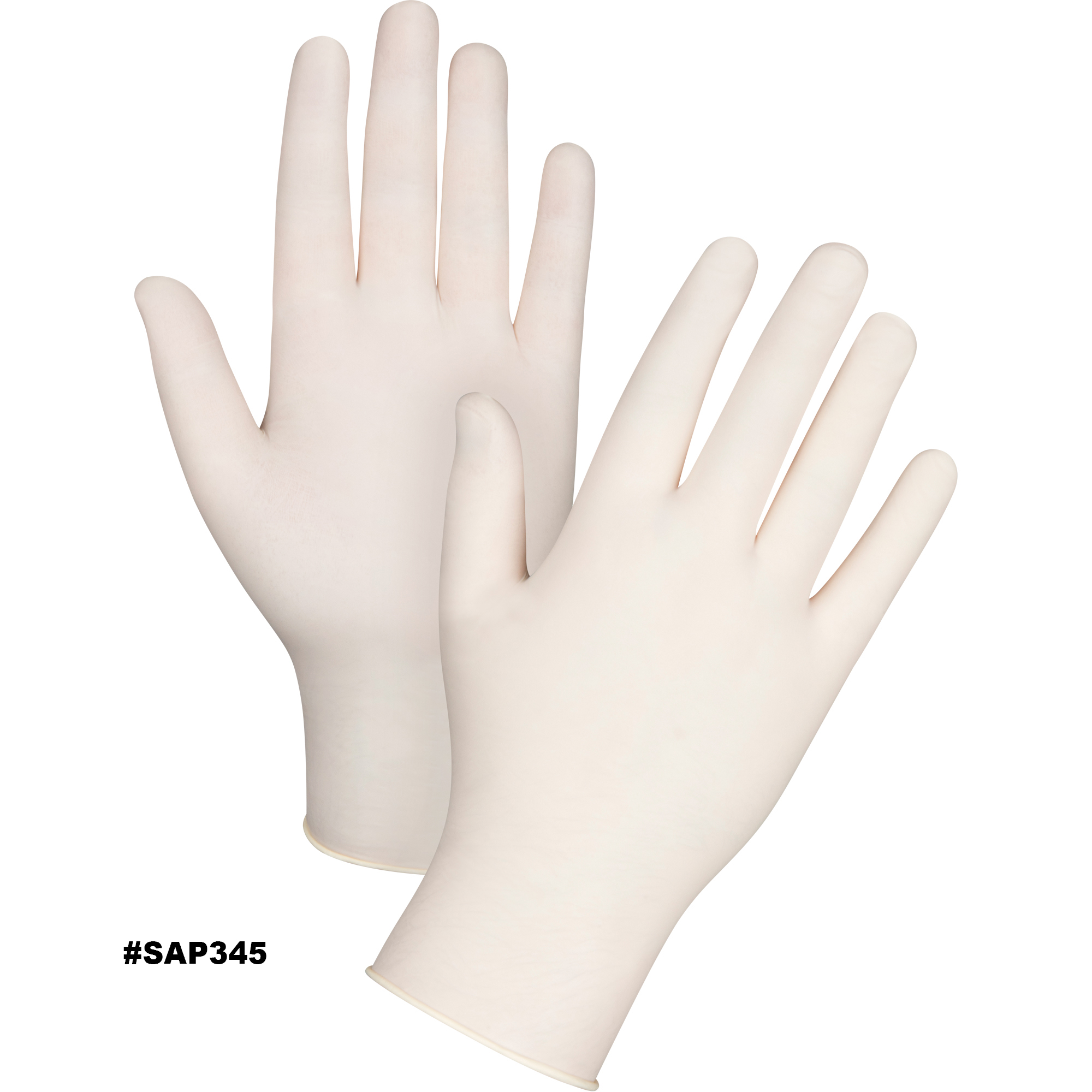 Zenith Examination Grade Gloves, Large, Latex, 4-mil, Powdered, Natural Model: SAP341