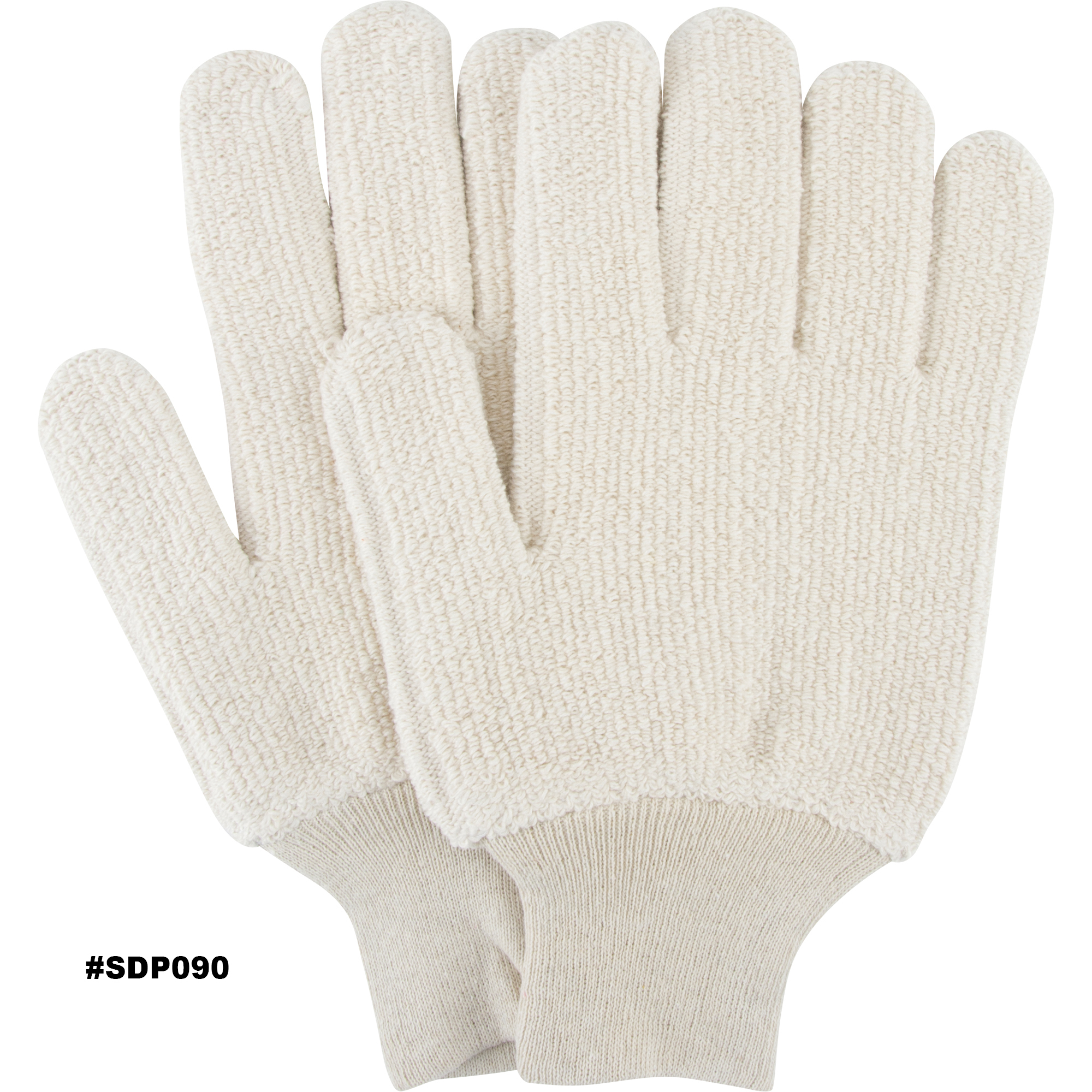 Zenith Heat-Resistant Gloves, Terry Cloth, Large, Protects Up To 212° F (100° C) Model: SDP090