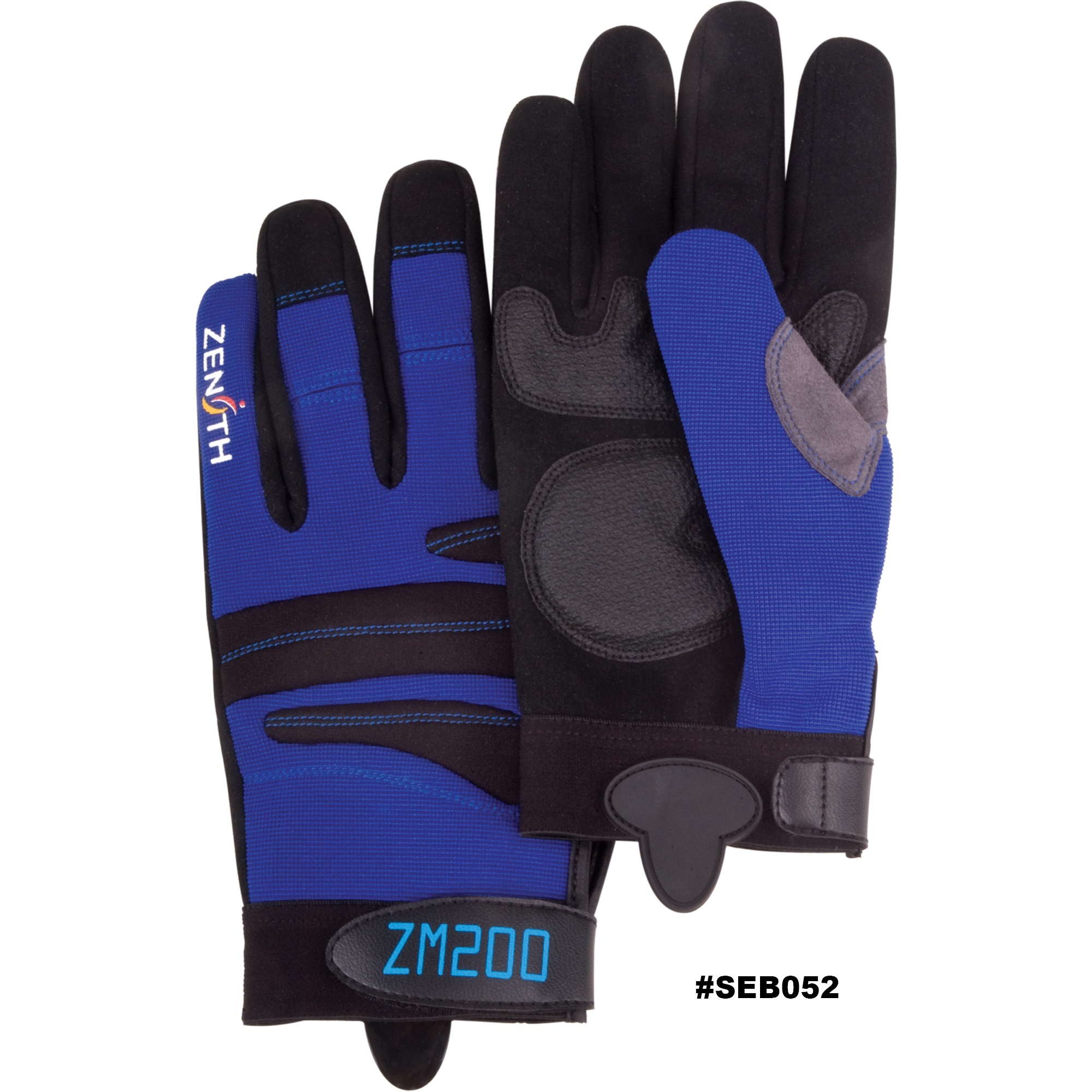Zenith ZM200 Mechanic Gloves, Synthetic Palm, Size Large Model: SEB052